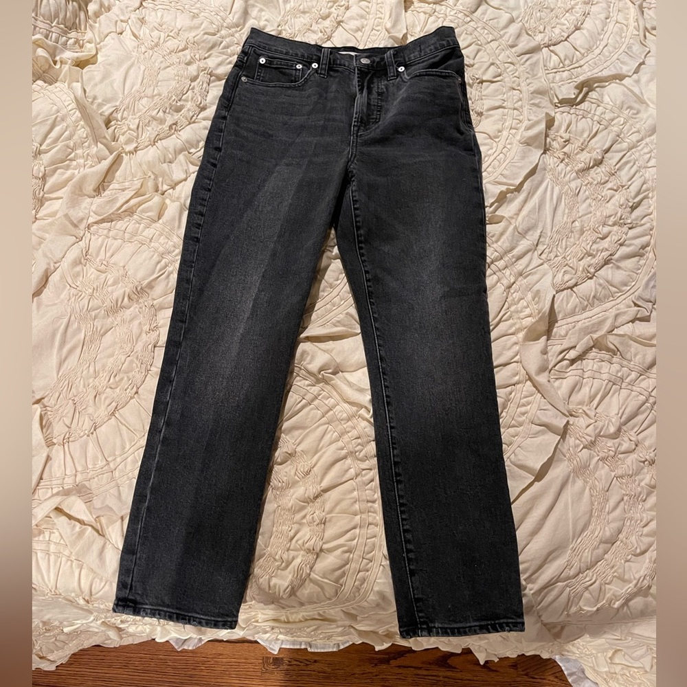 Madewell Straight Leg Grey Jeans